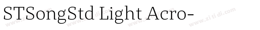 STSongStd Light Acro字体转换
